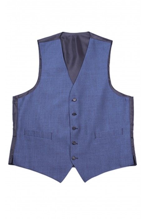 plain wool Royal blue mohair waistcoat | Torre Uomo | Portuguese ...