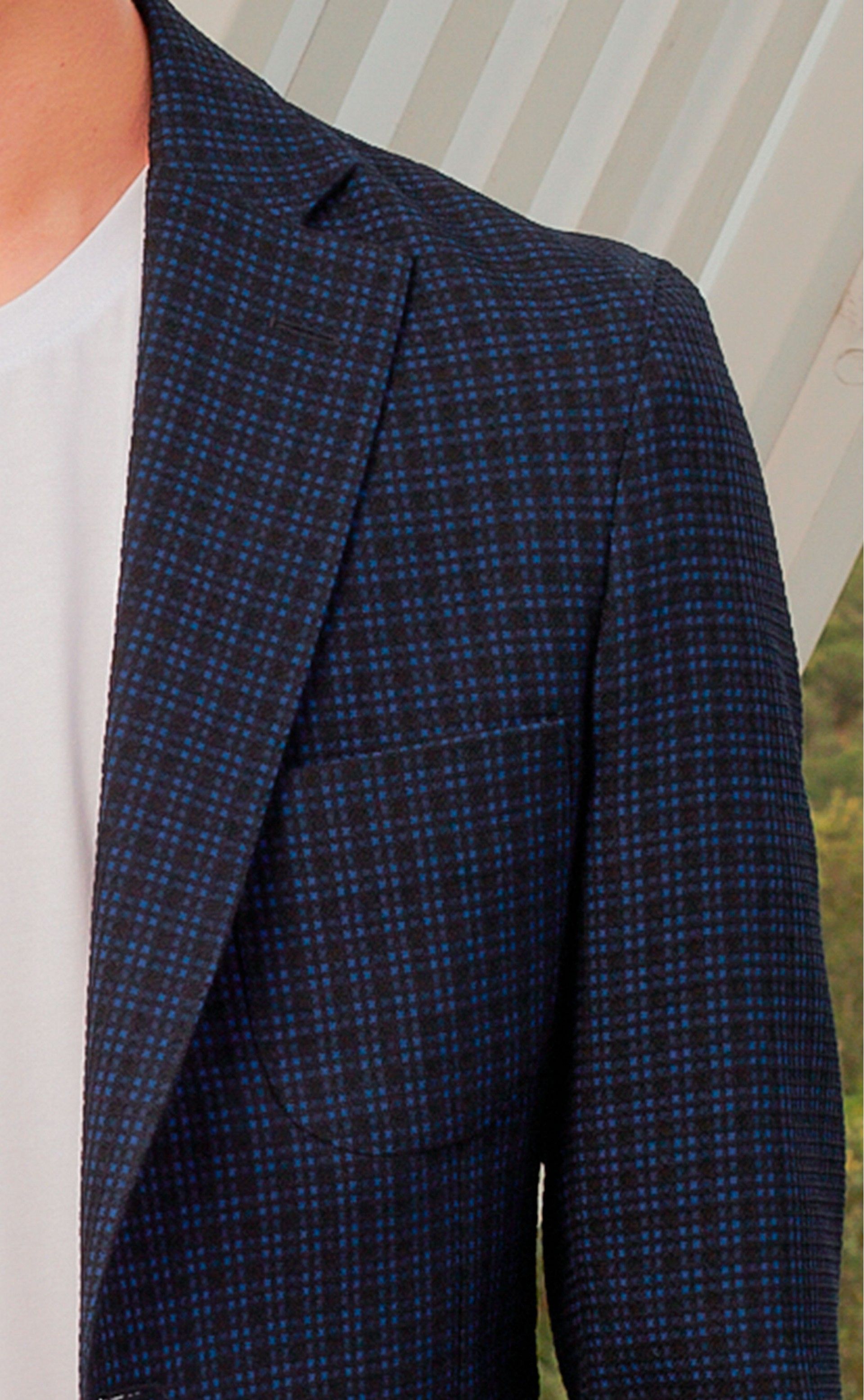 Blazer EVOLUTION azul navy micro-padrão