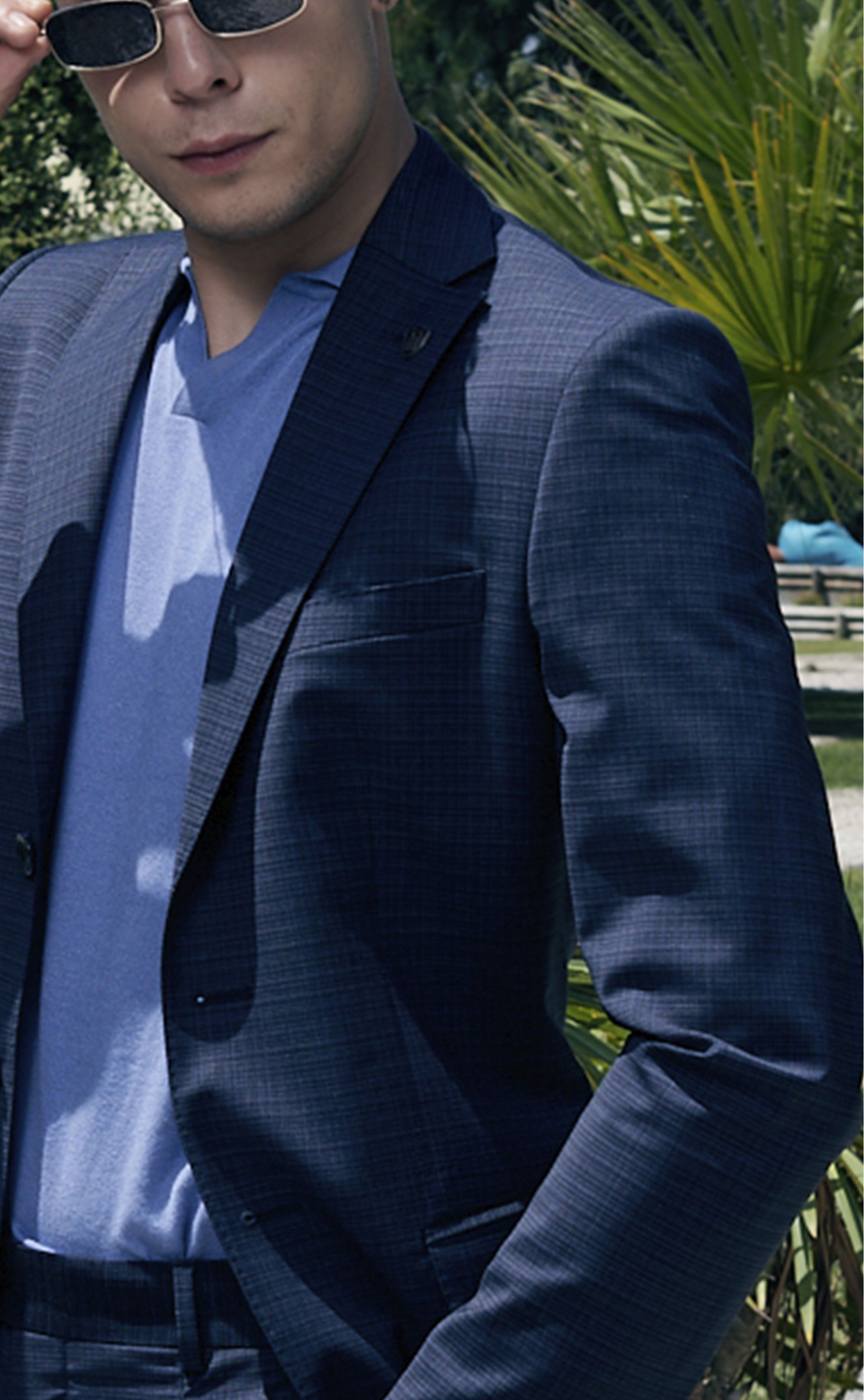 Fato EVOLUTION azul escuro microdesenho