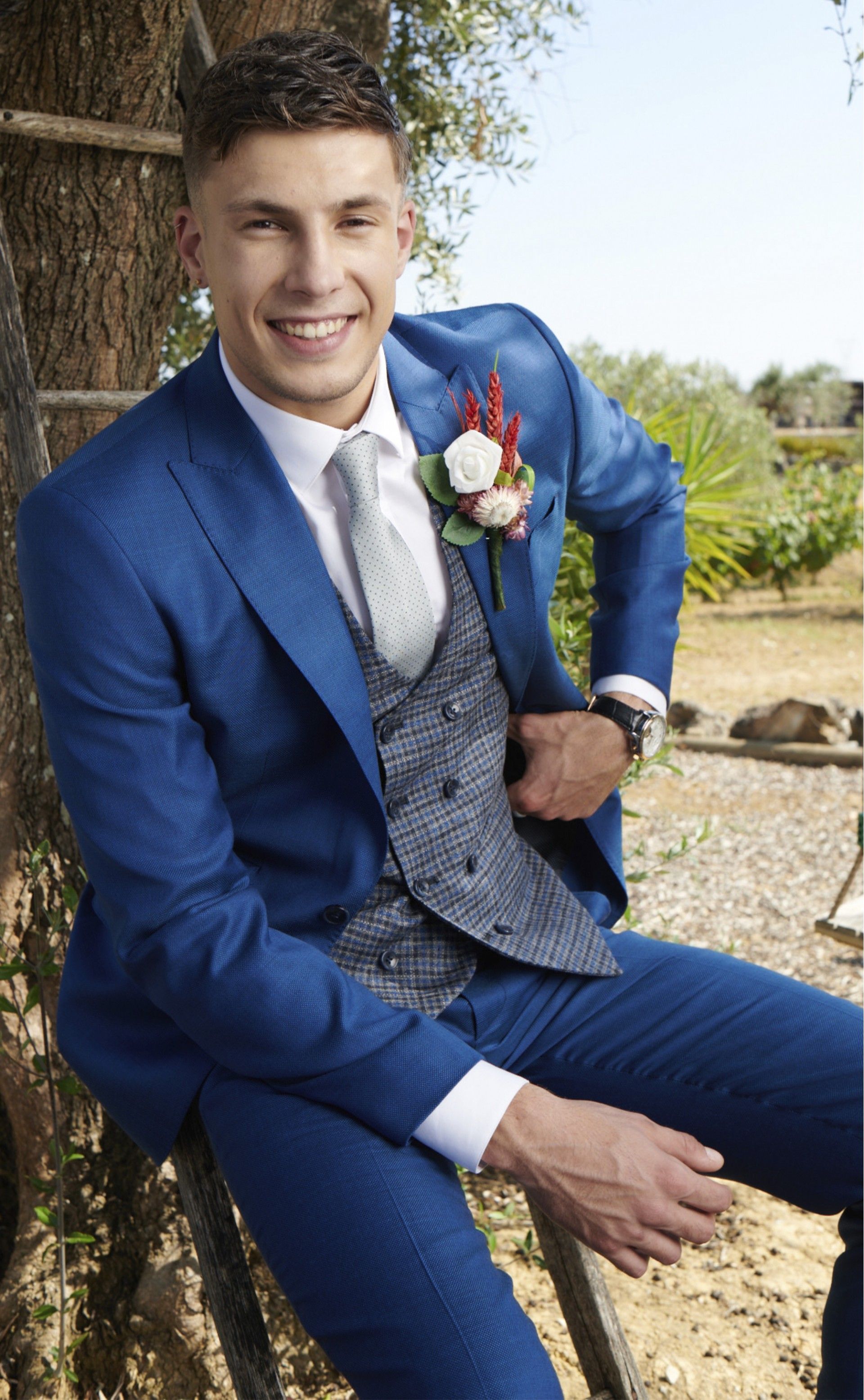 Calça MOMENTS azul escuro liso