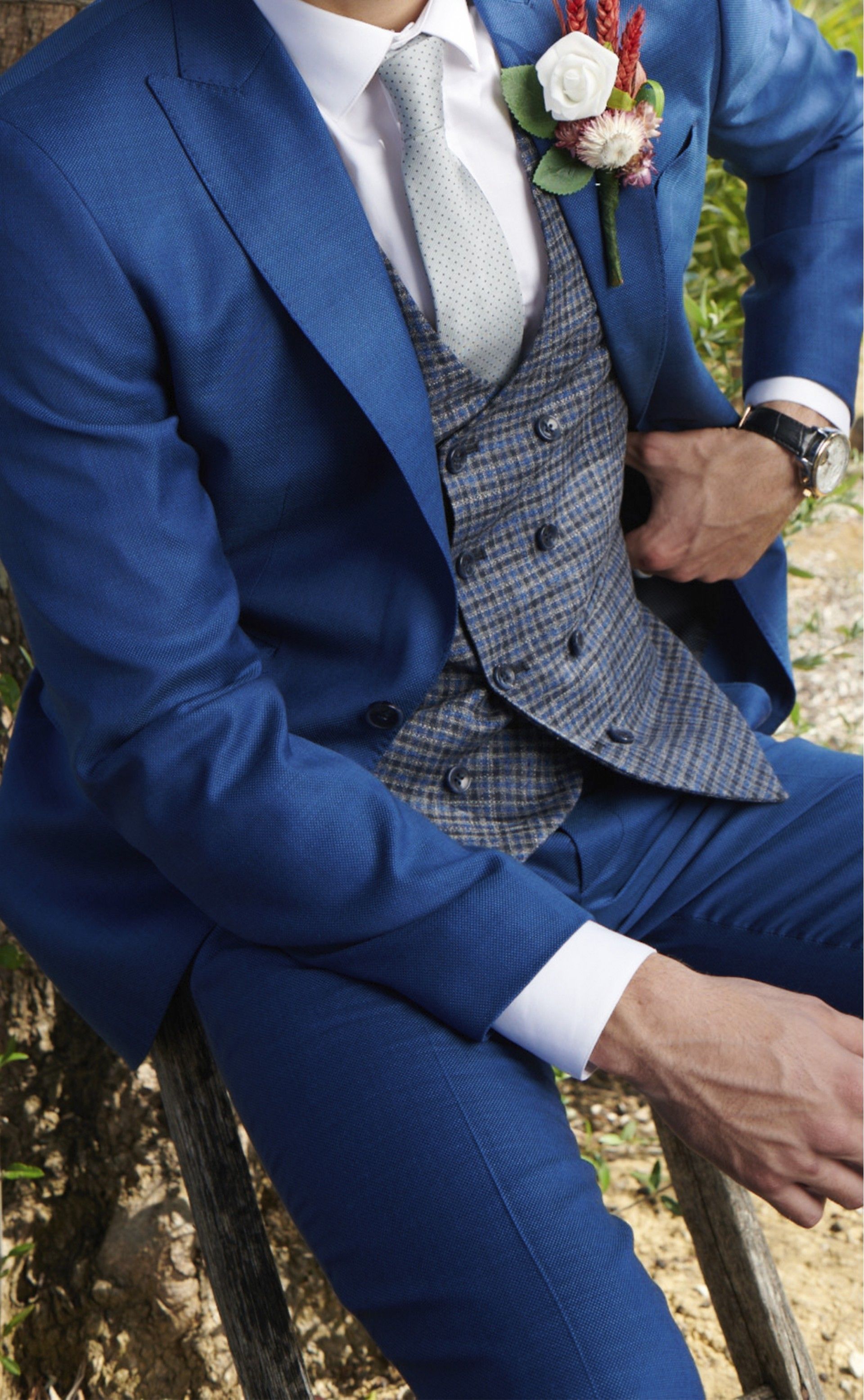 Calça MOMENTS azul escuro liso