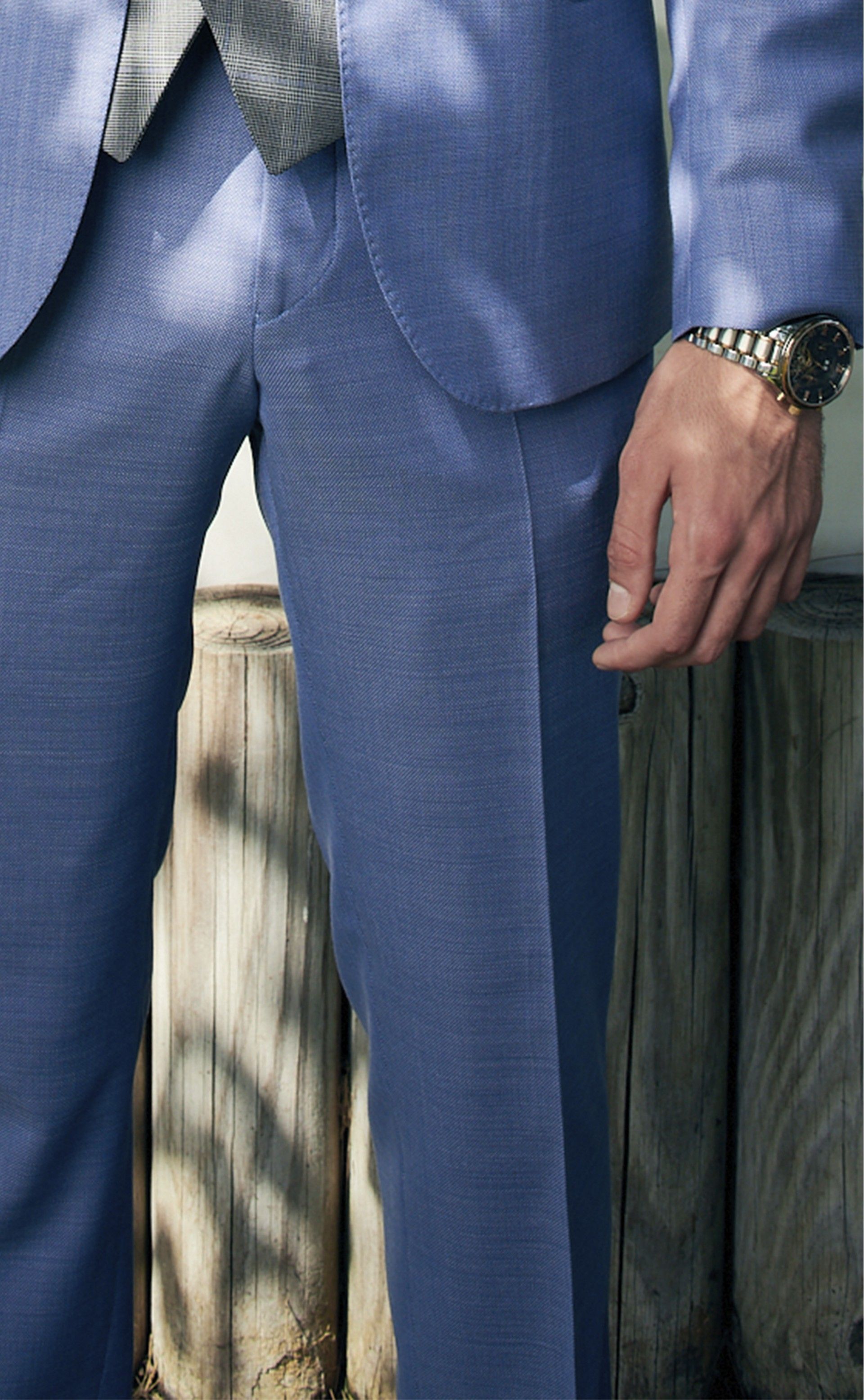 Calça MOMENTS azul claro liso