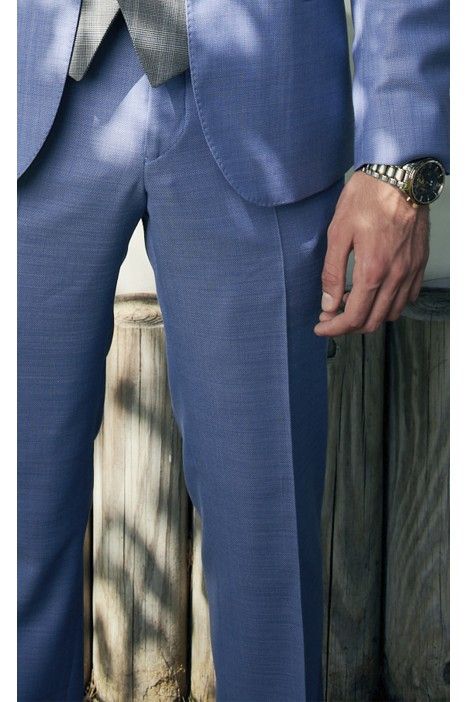 MOMENTS plain light blue trousers