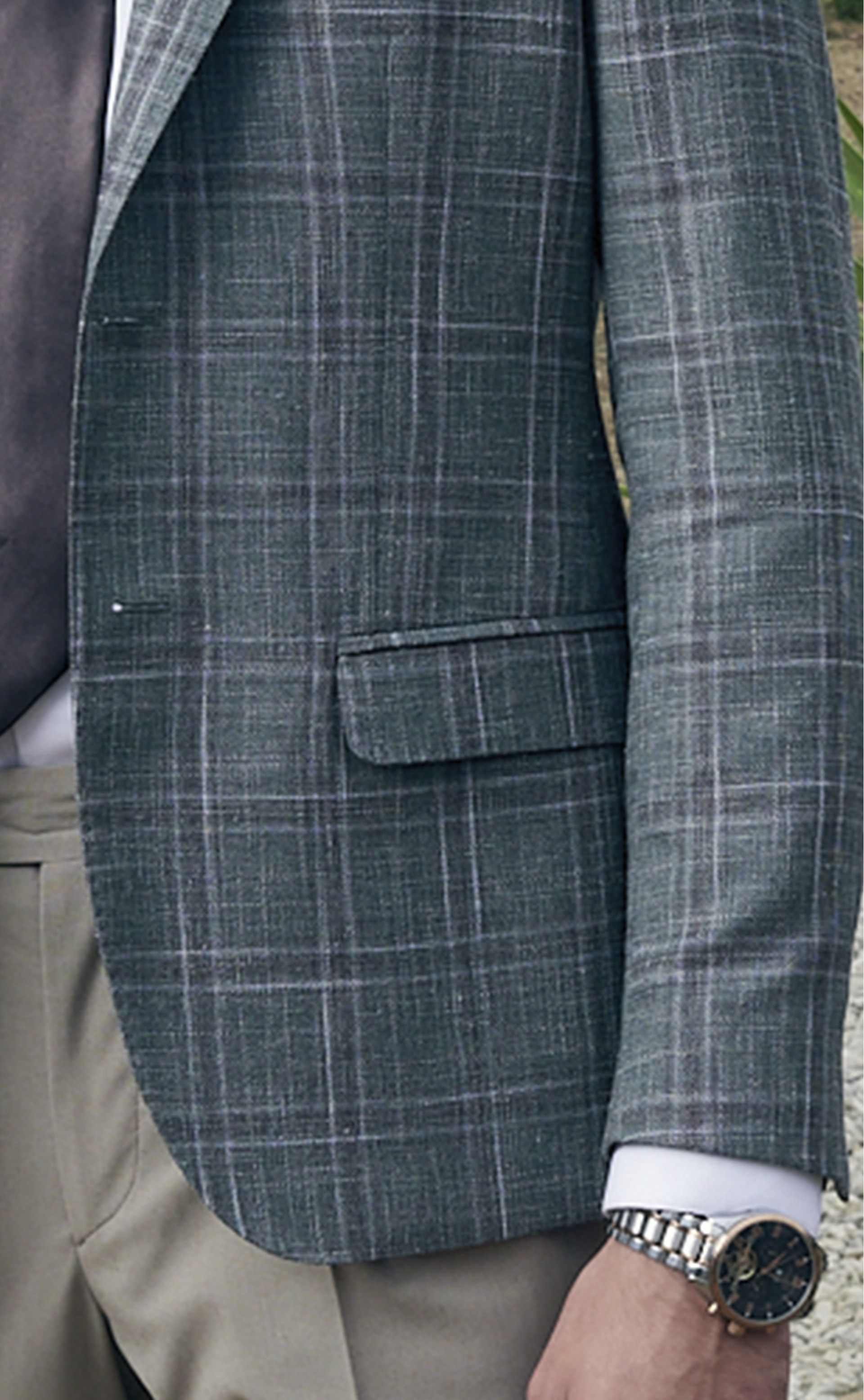 Casaco TIMELESS verde claro tartan