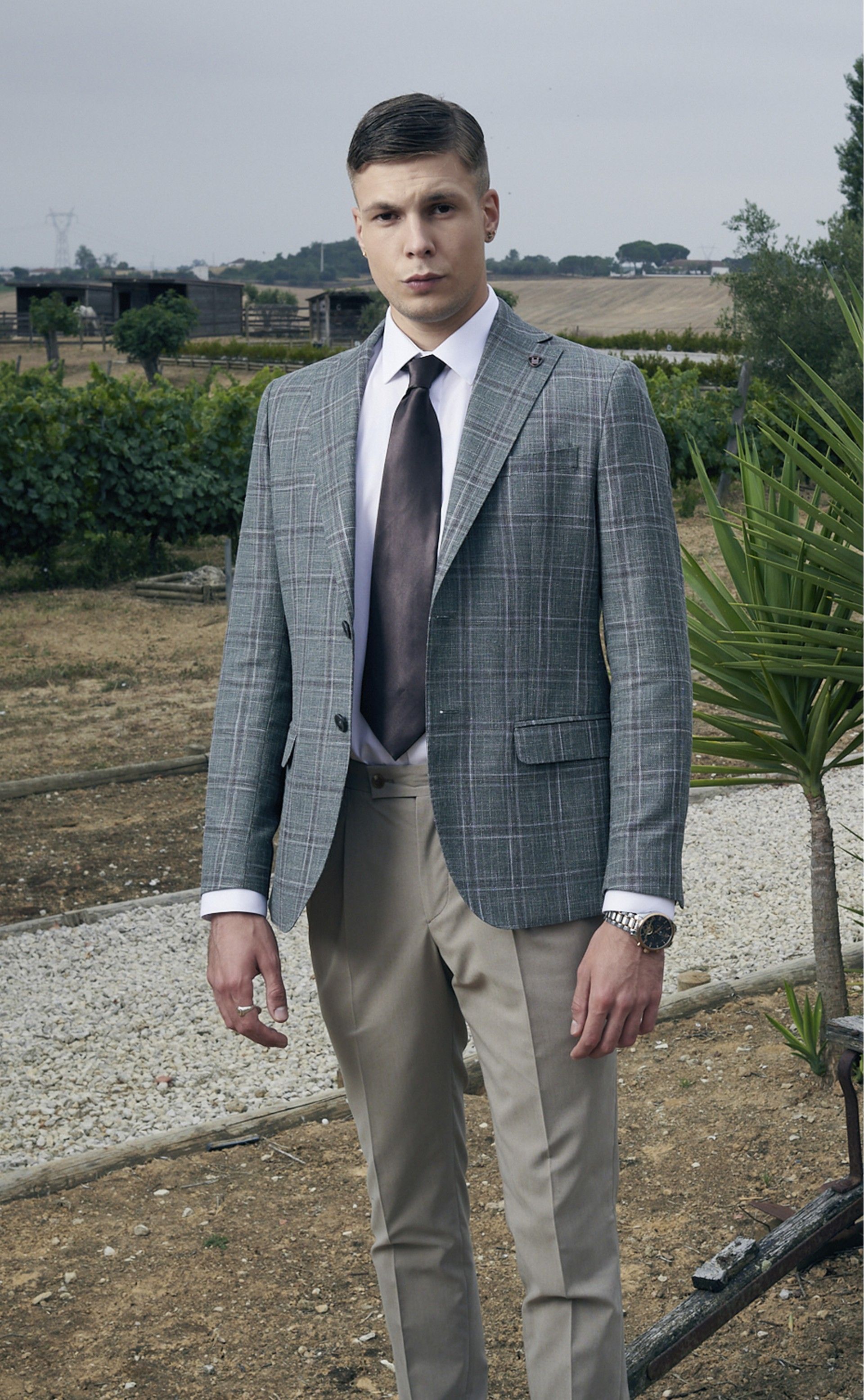 Casaco TIMELESS verde claro tartan