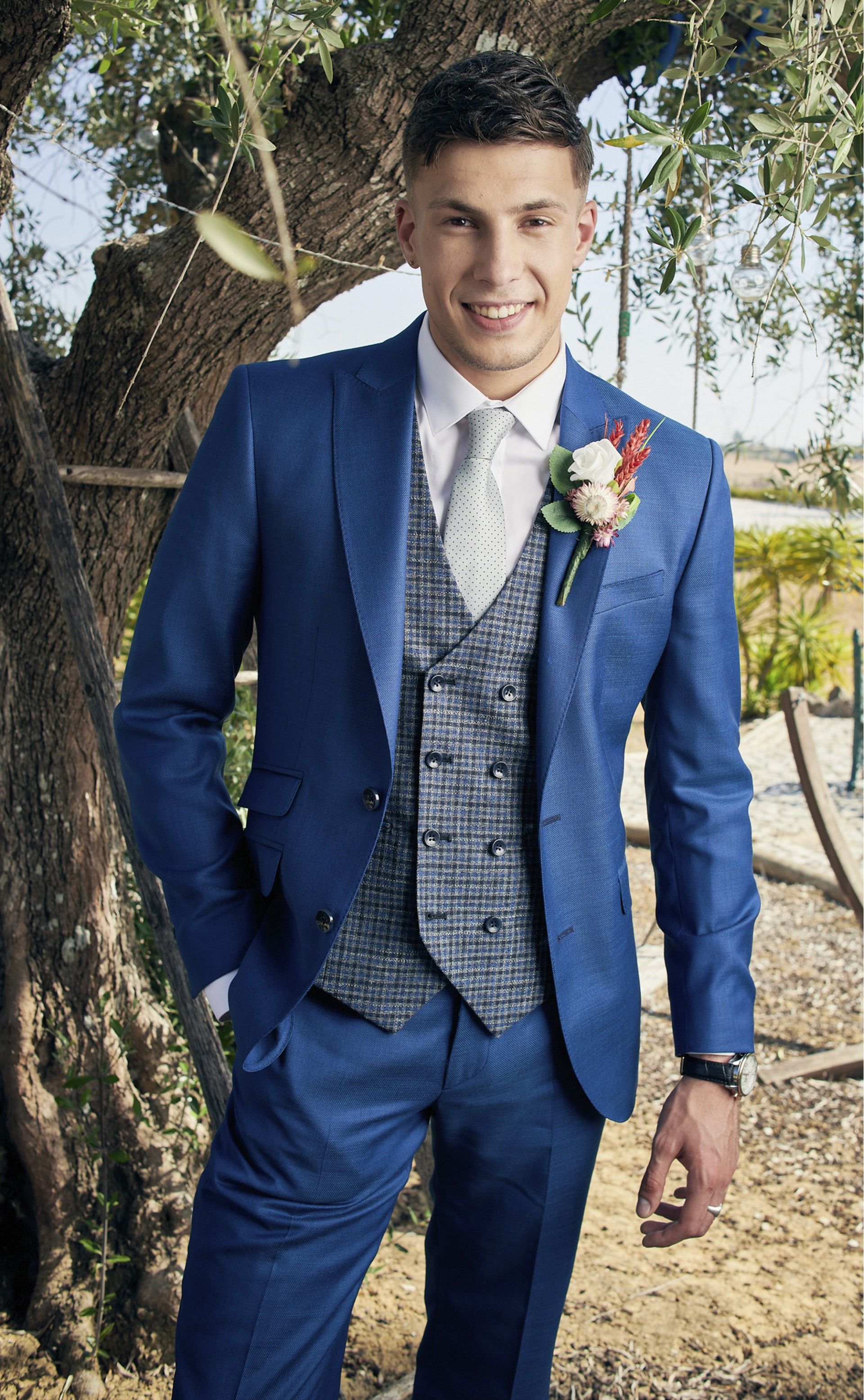 Casaco MOMENTS azul escuro liso