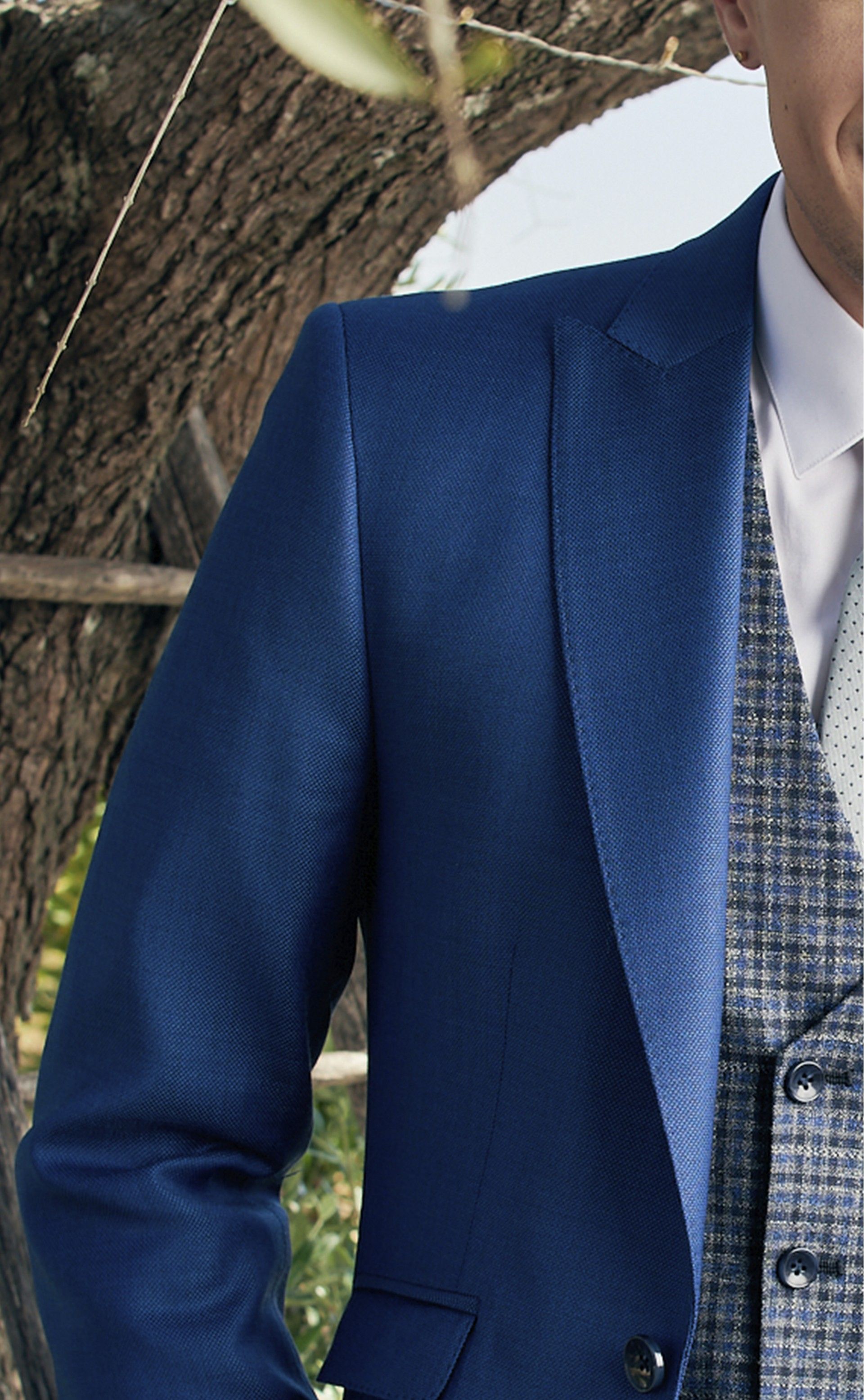 Casaco MOMENTS azul escuro liso