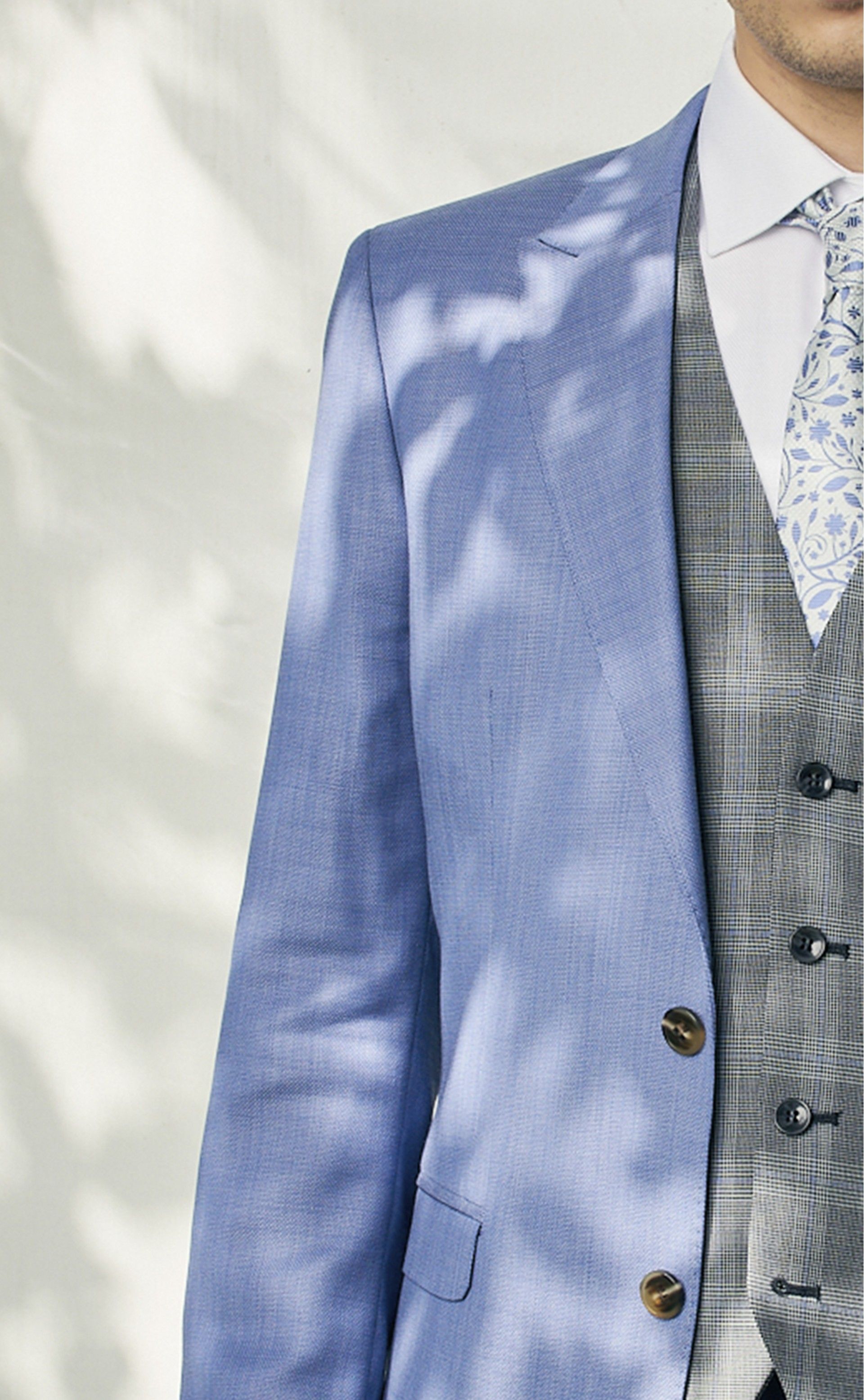 Casaco MOMENTS azul claro liso