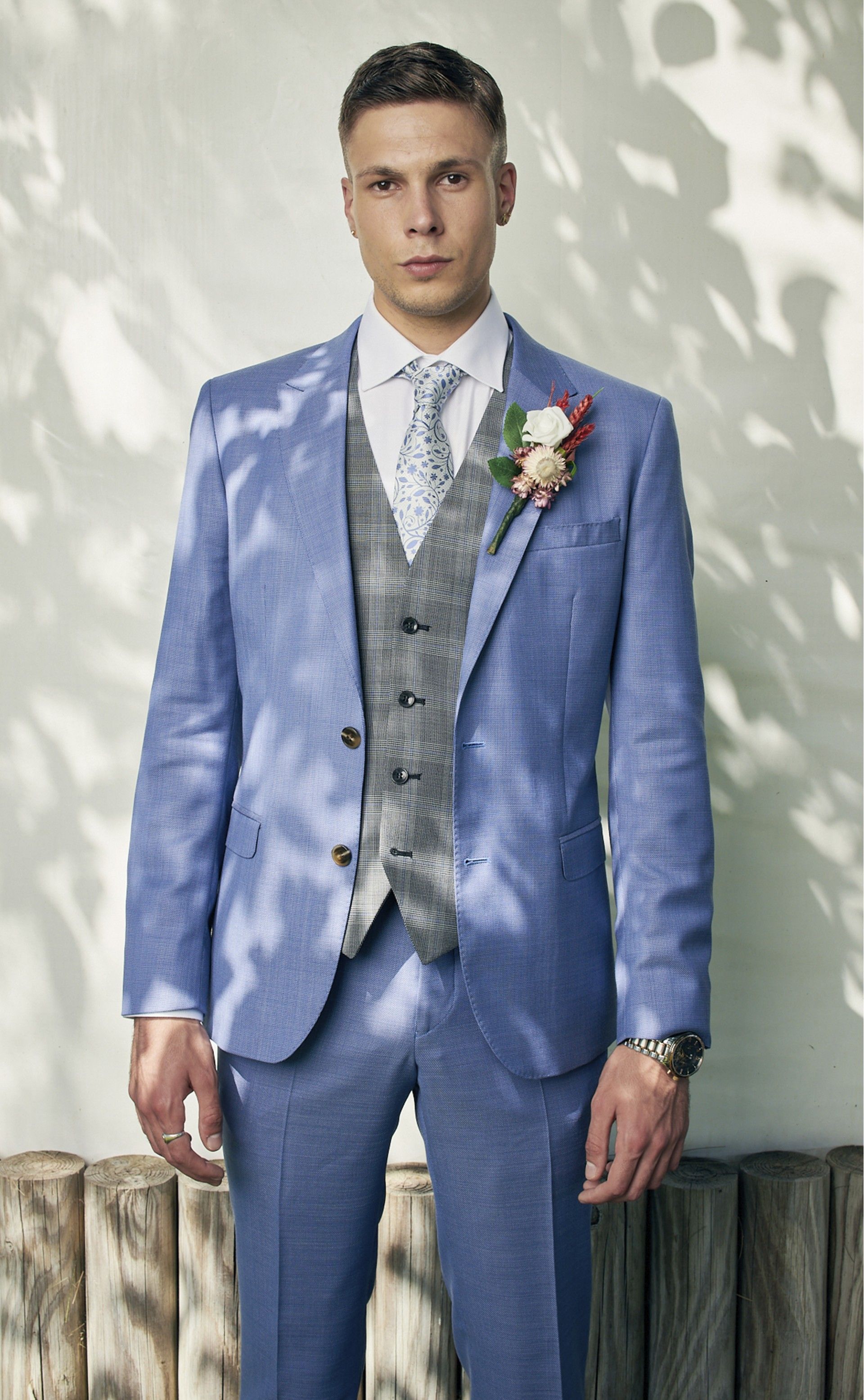 Casaco MOMENTS azul claro liso