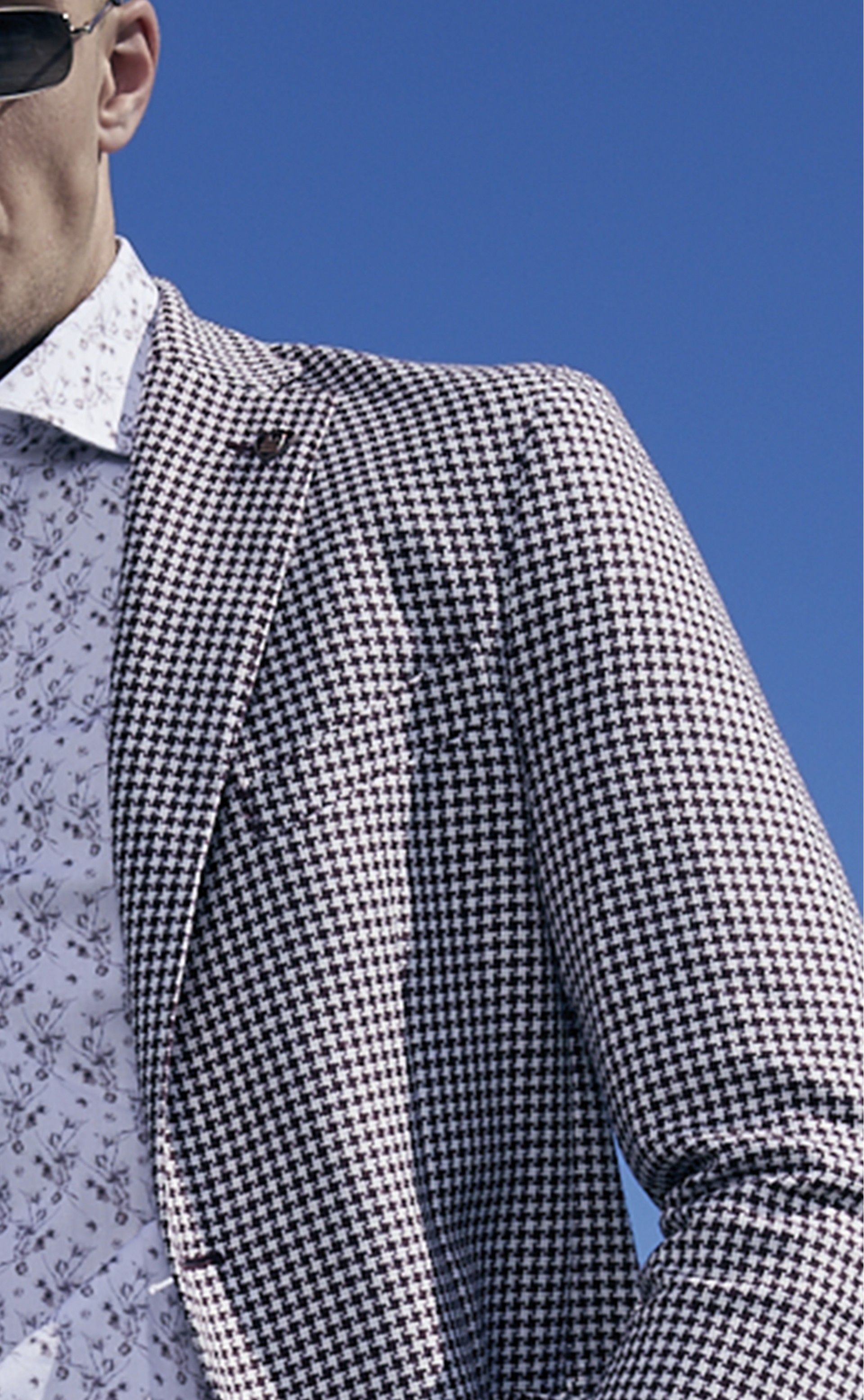 Casaco EVOLUTION branco e bordeaux pied poule