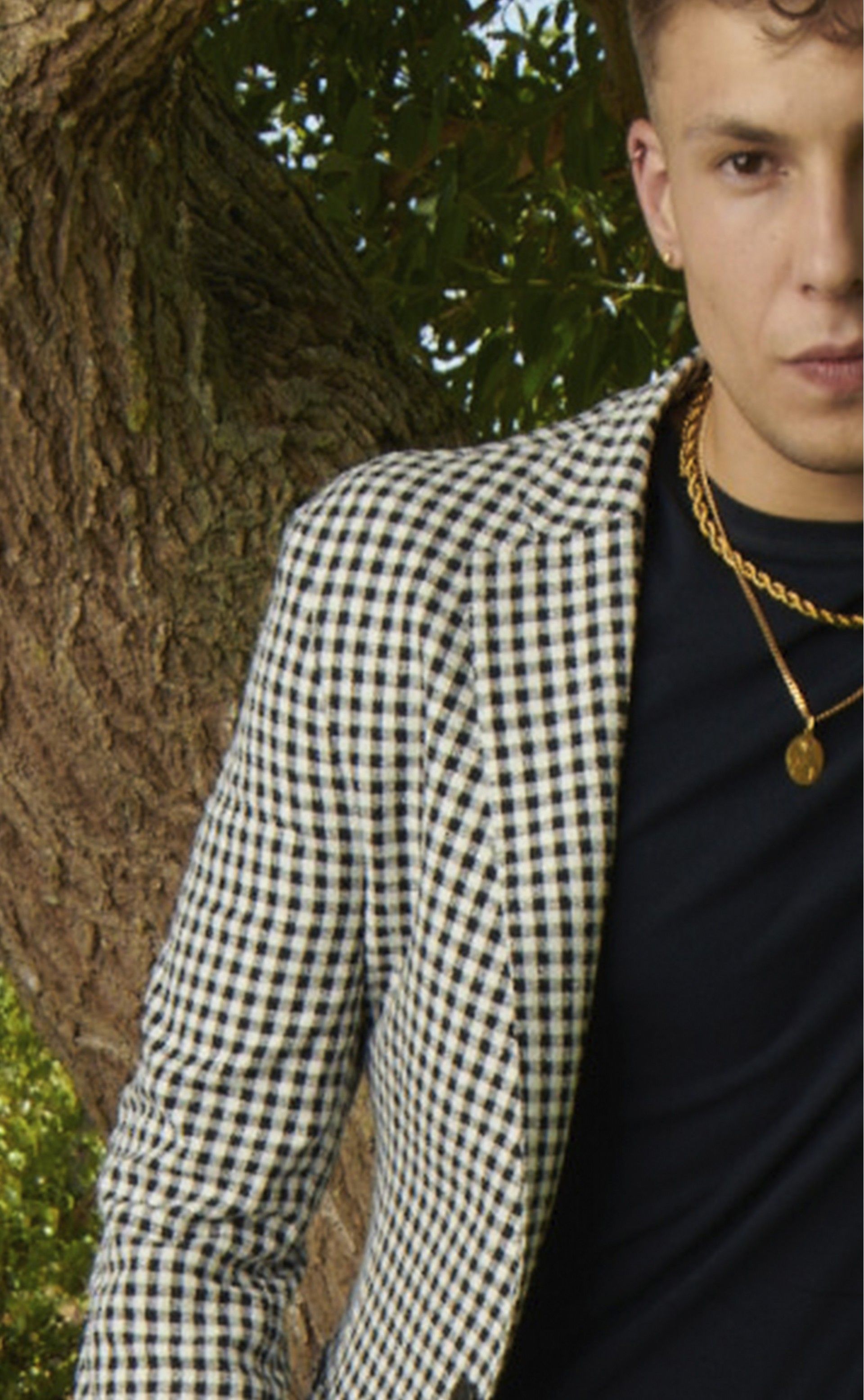 Casaco EVOLUTION branco e preto xadrez