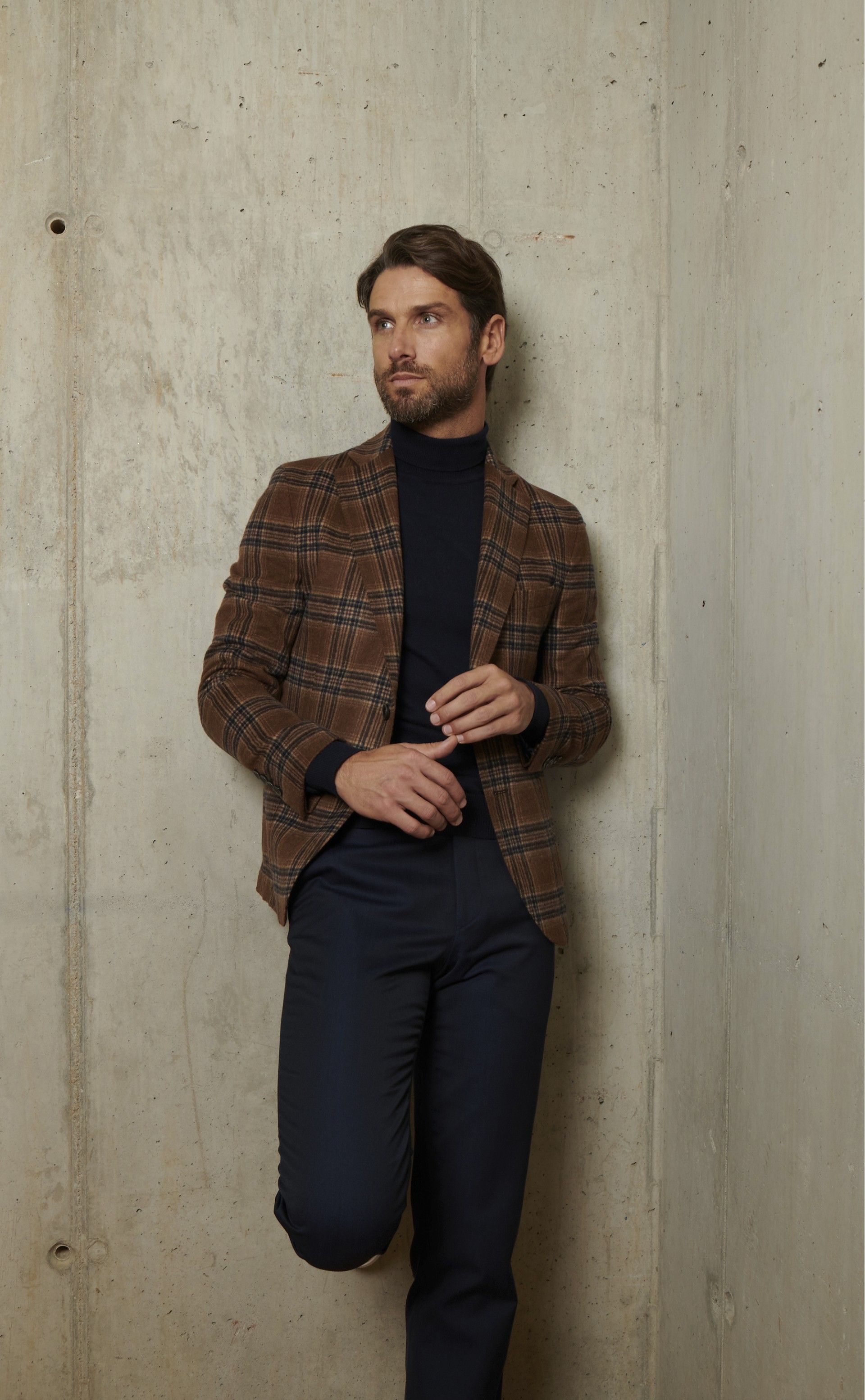 Casaco Evolution Prince of Wales Castanho