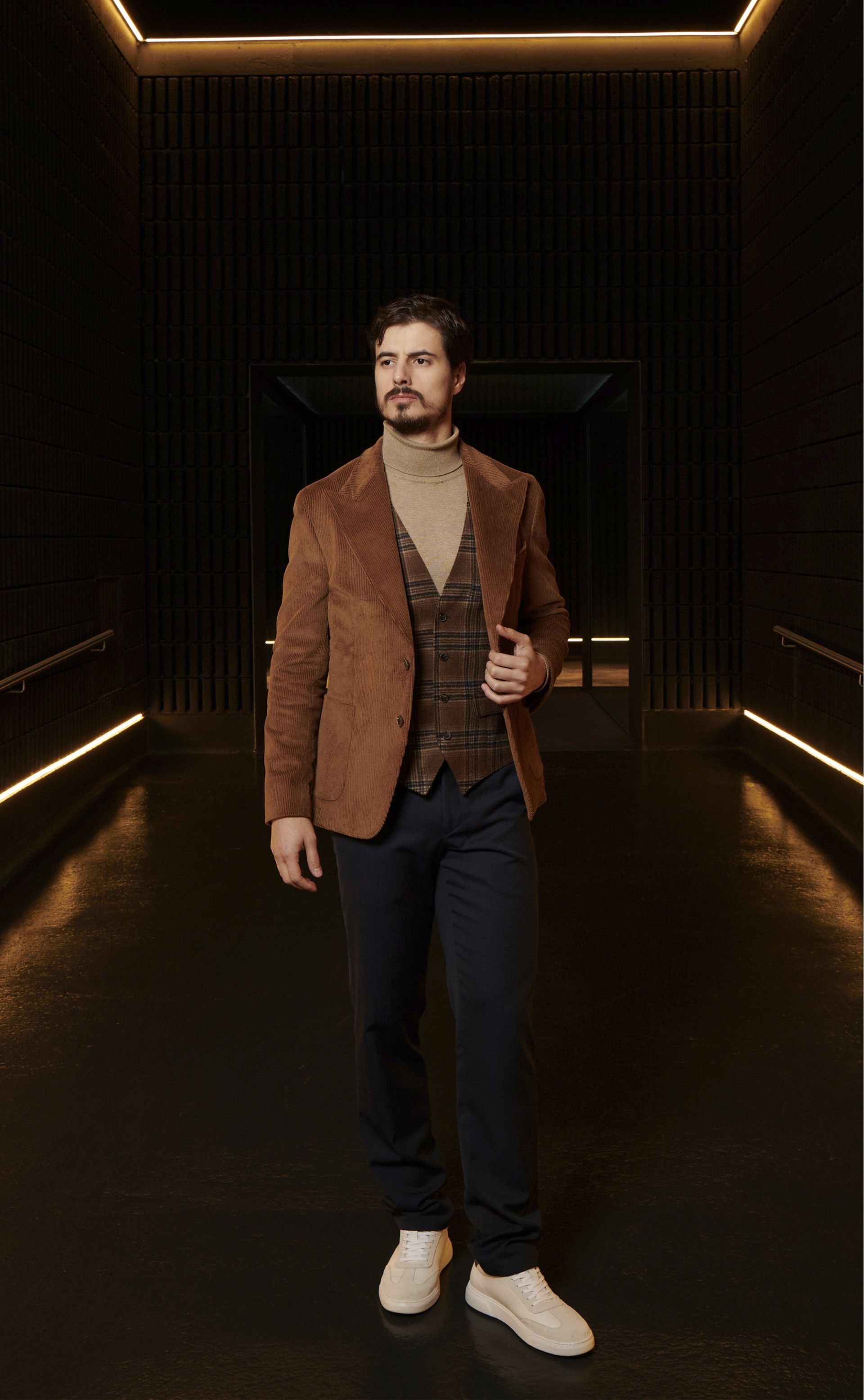 Colete Evolution Xadrez Castanho