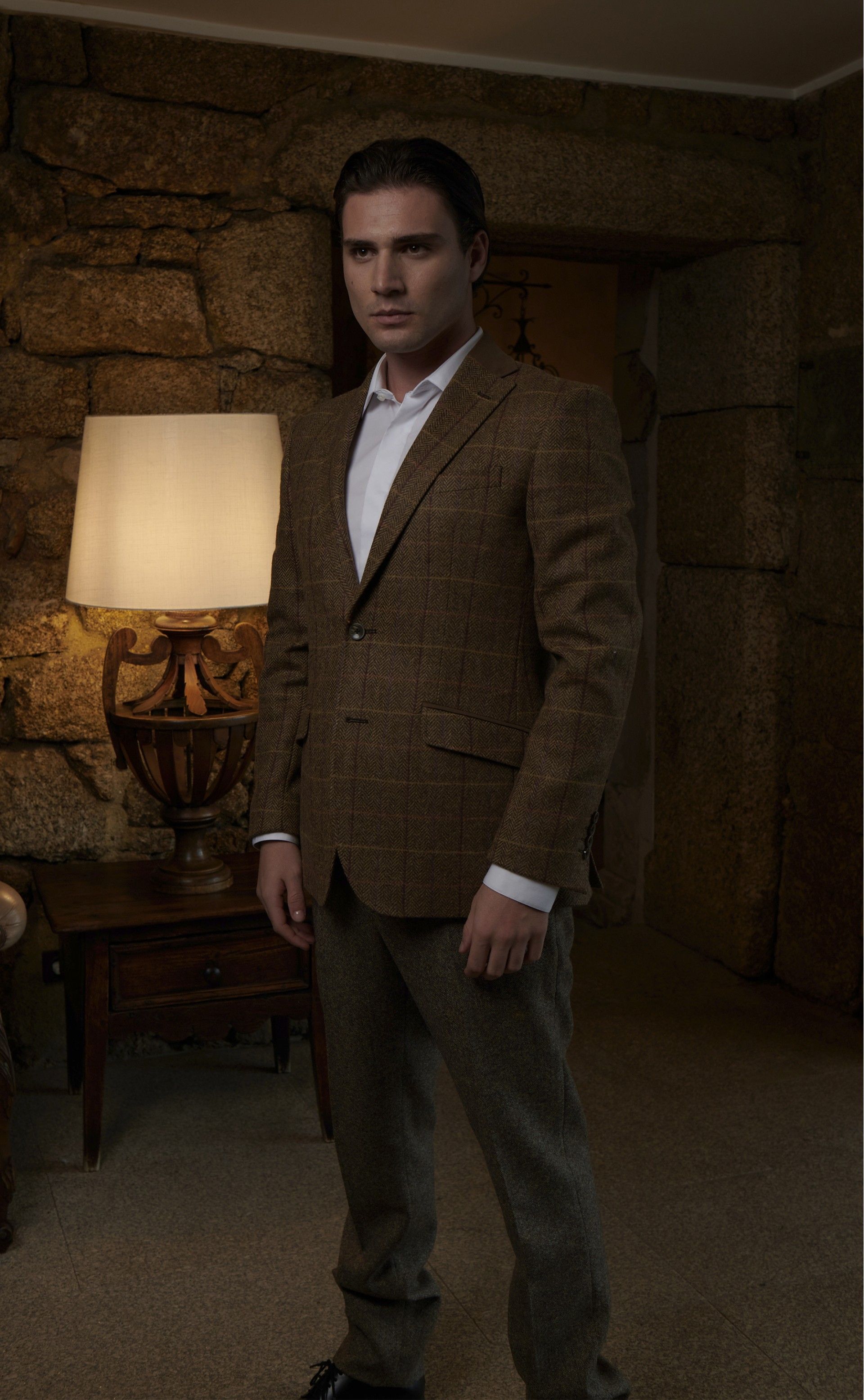 Casaco Timeless Xadrez Castanho