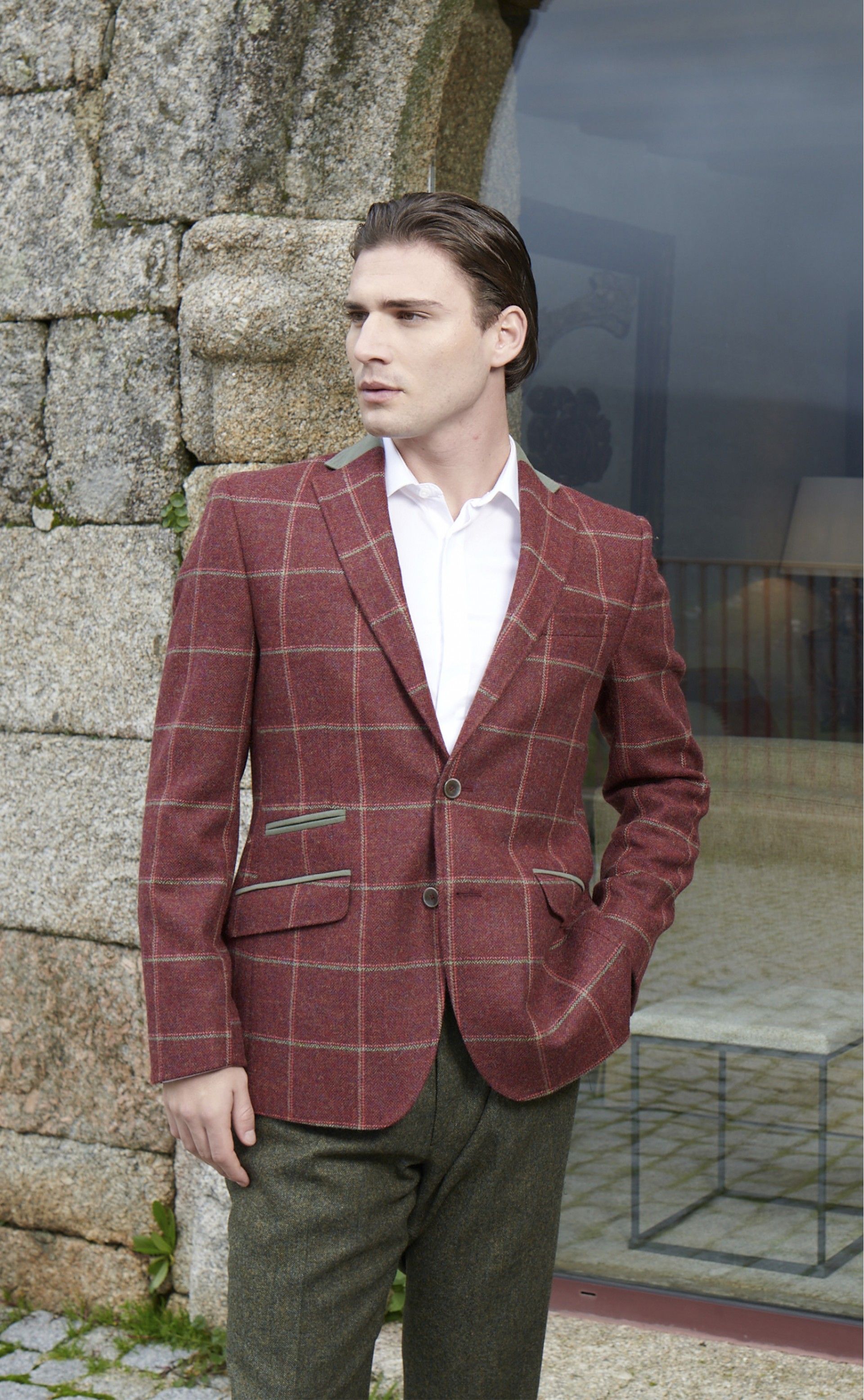 Casaco Timeless Xadrez Vermelho