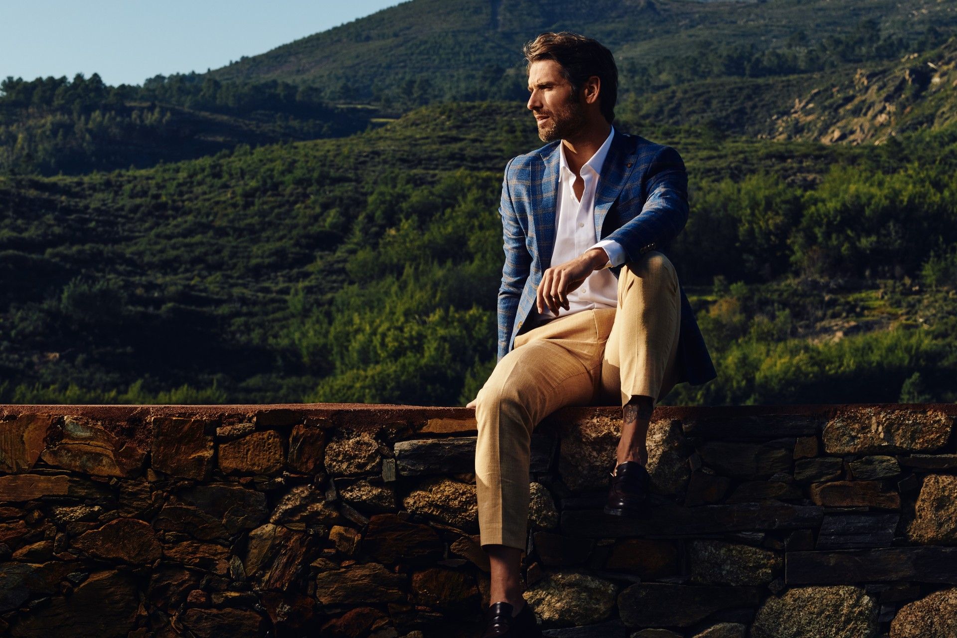 Casaco Evoluiton Quadrados Azul-Amarelo