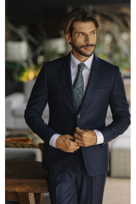 Dark blue square Muret Suit Zignone