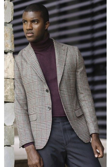 Bordeaux checked Mark Jacket