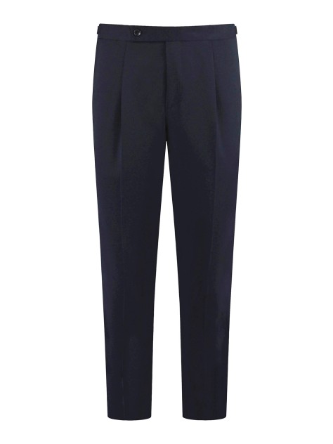 Slim Fit Navy Blue Italian Fabric Trousers