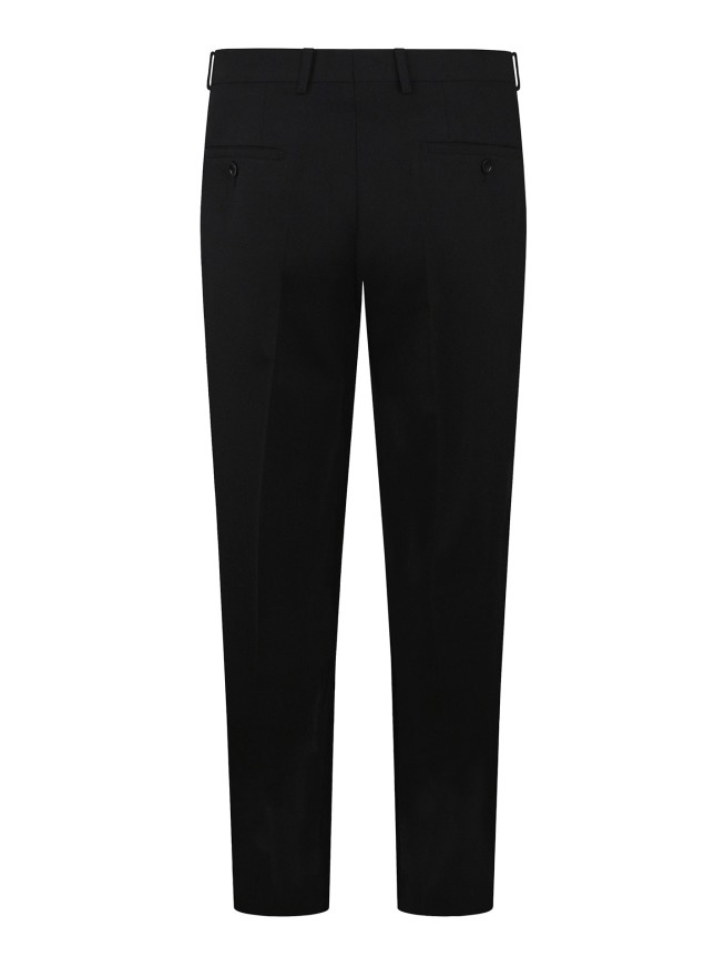 Tailored Fit Black     Stretch  Trousers