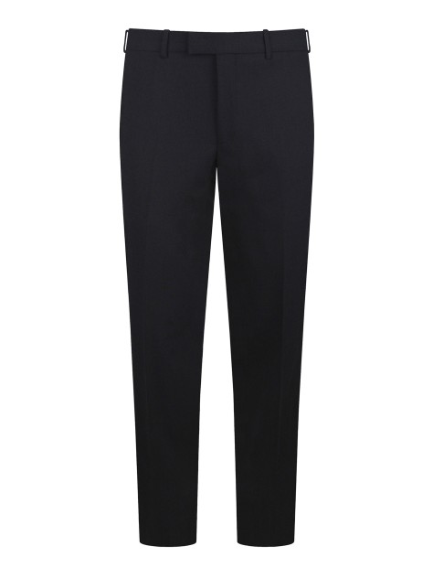 Tailored Fit Navy Blue Stretch Trousers