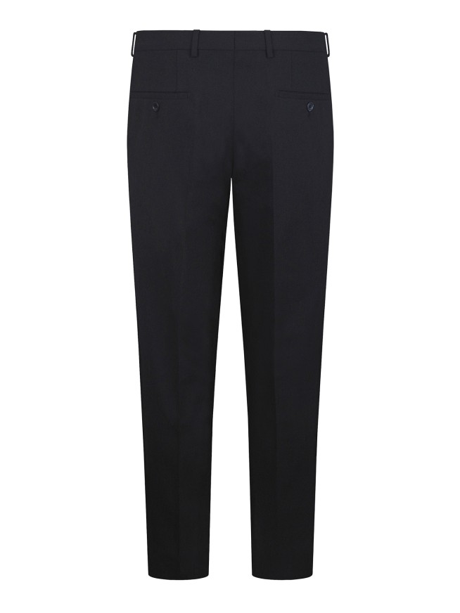 Tailored Fit Navy Blue    Stretch  Trousers