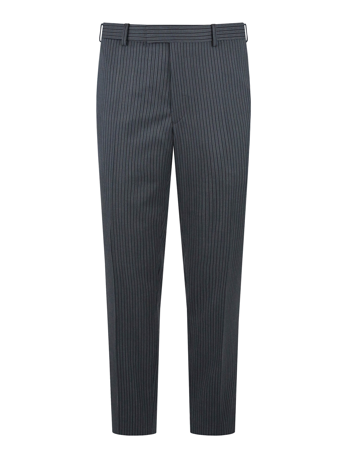 Tailored Fit Grey Stripe  Trousers