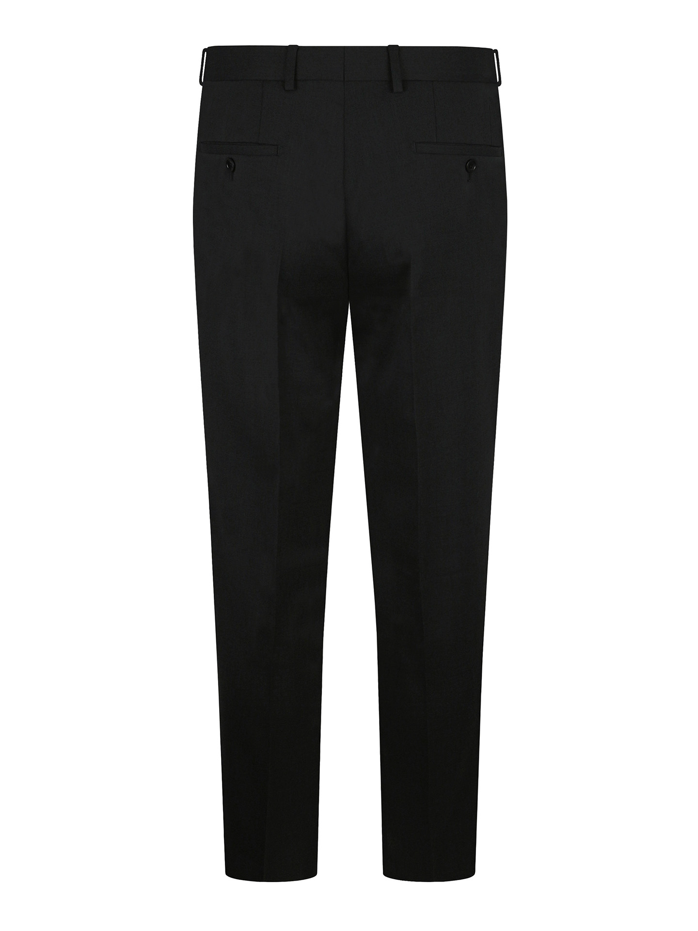 Tailored Fit Black Stretch Trousers