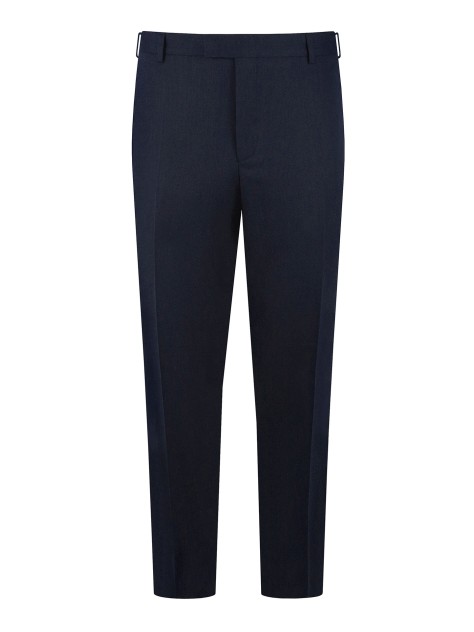 Tailored Fit Navy Blue Stretch Trousers