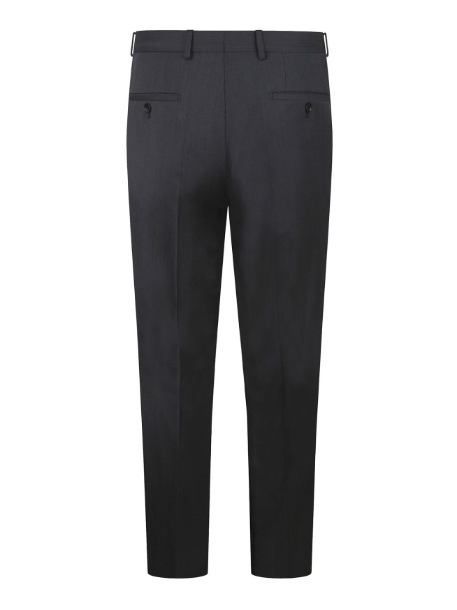 Tailored Fit Charcoal Grey   Italian Fabric  Trousers