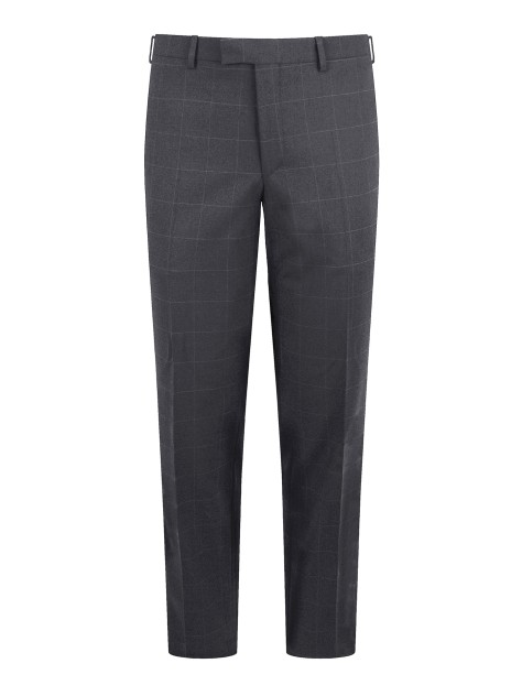Tailored Fit Charcoal Grey Stretch check Trousers