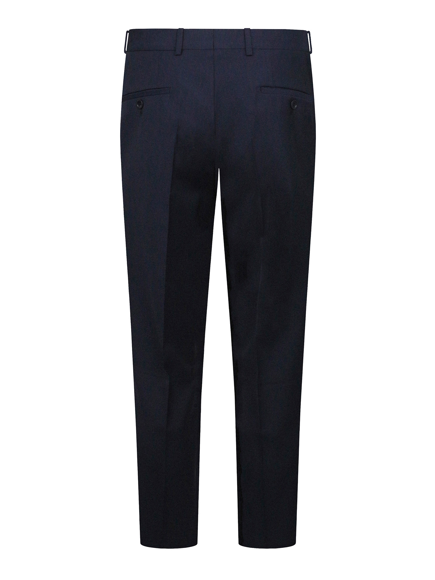Tailored Fit Navy Blue Italian Fabric Trousers