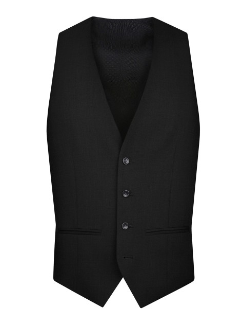 Tailored Fit Black Stretch Waistcoat