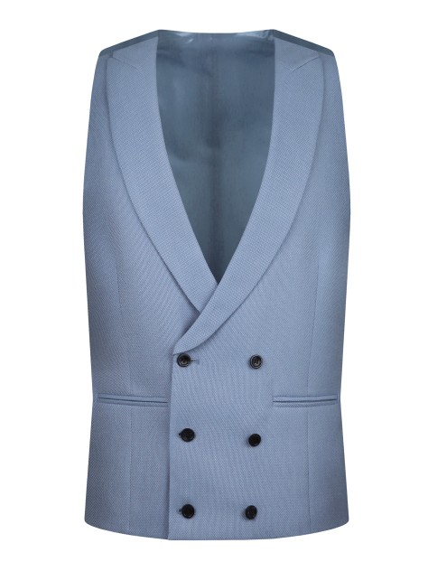Tailored Fit Sky Blue   Waistcoat