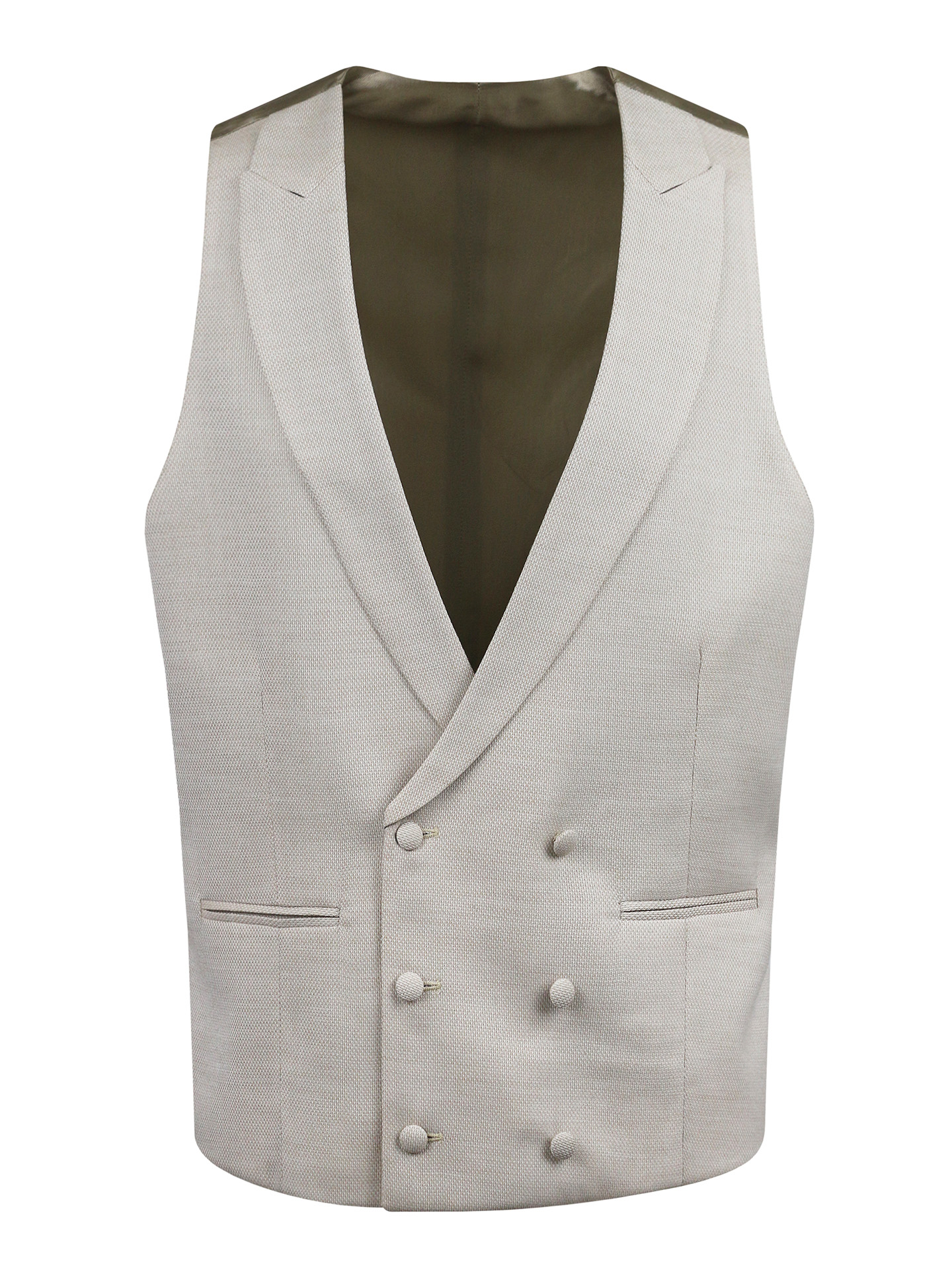 Tailored Fit Beige      Waistcoat
