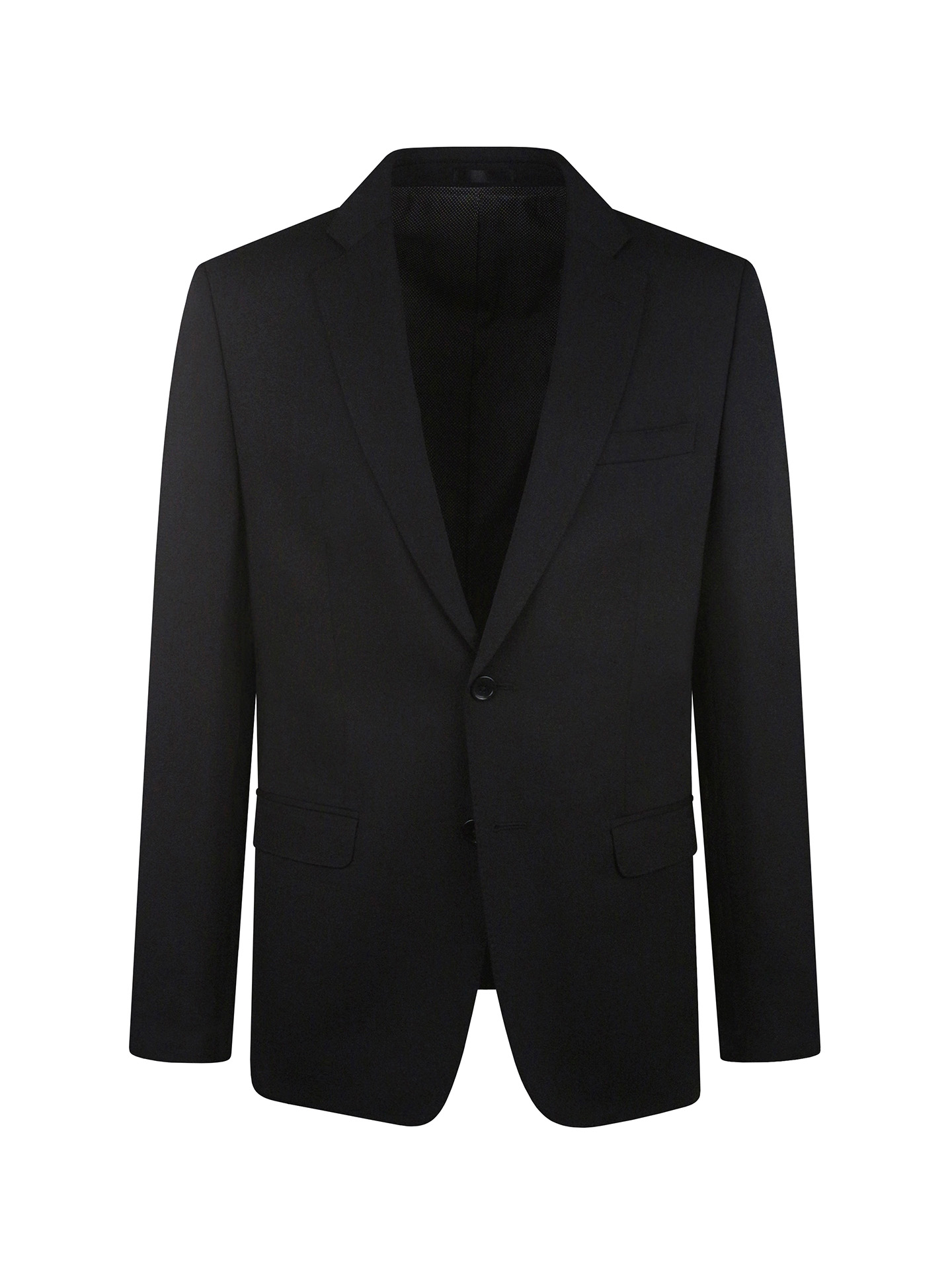 Tailored Fit Black Stretch Jacket