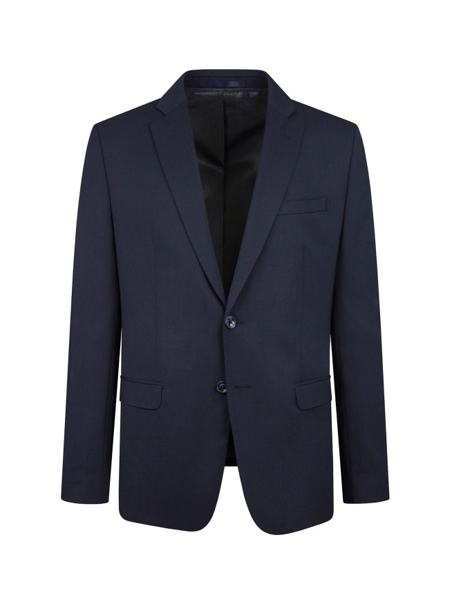 Tailored Fit Navy Blue    Stretch  Jacket