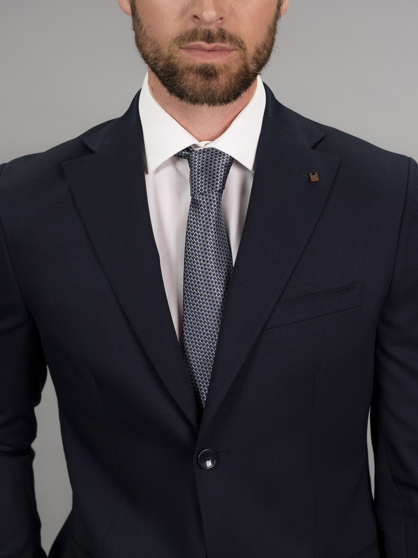 Tailored Fit Blue Stretch Jacket