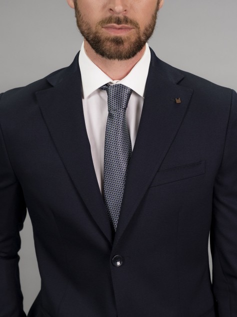 Tailored Fit Blue Stretch Jacket