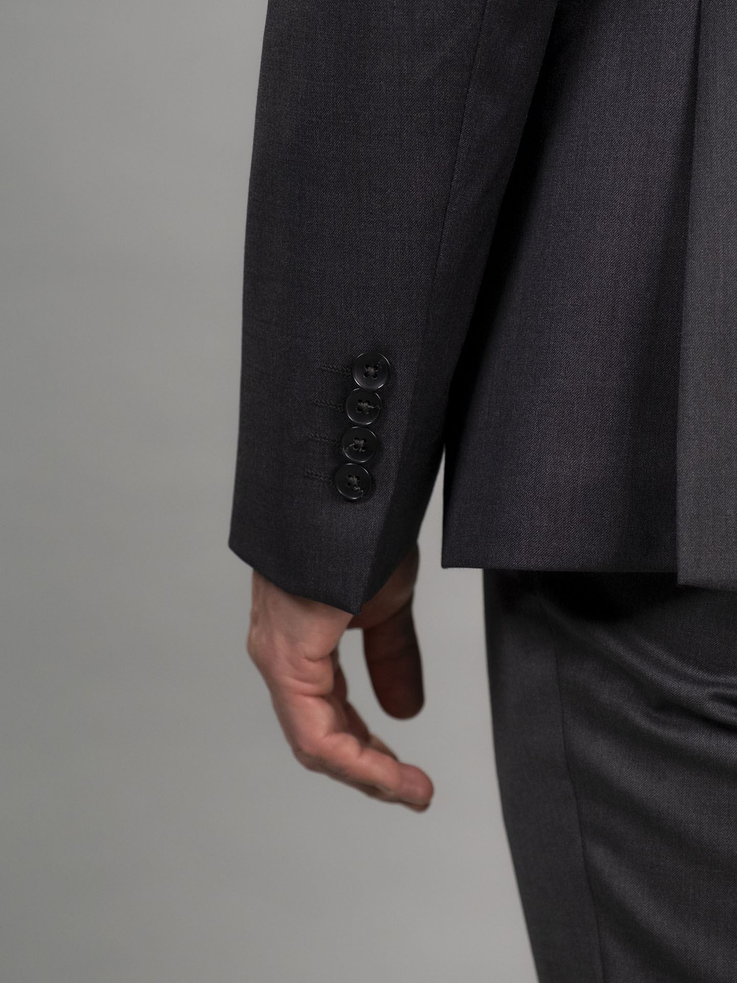 Tailored Fit Charcoal Grey Stretch Jacket