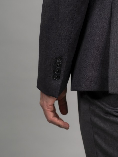 Tailored Fit Charcoal Grey Stretch Jacket