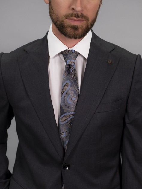 Tailored Fit Charcoal Grey Stretch Jacket