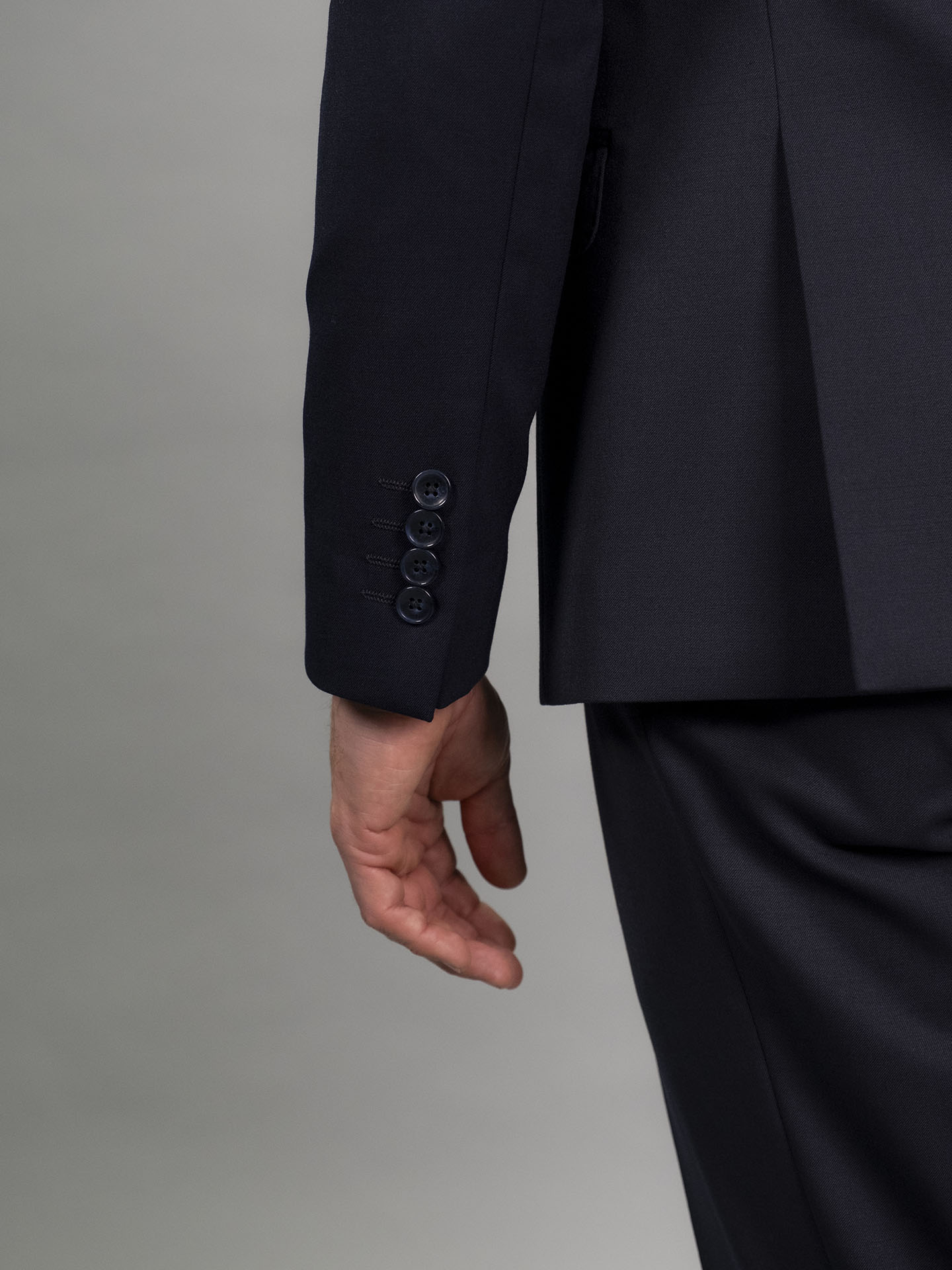 Tailored Fit Blue Stretch Jacket