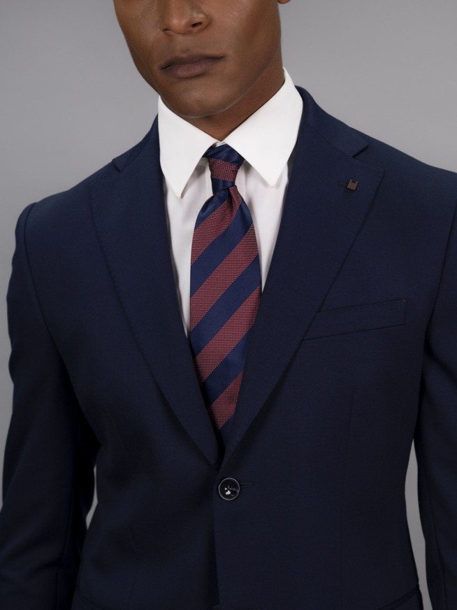 Tailored Fit Navy Blue    Italian Fabric  Jacket