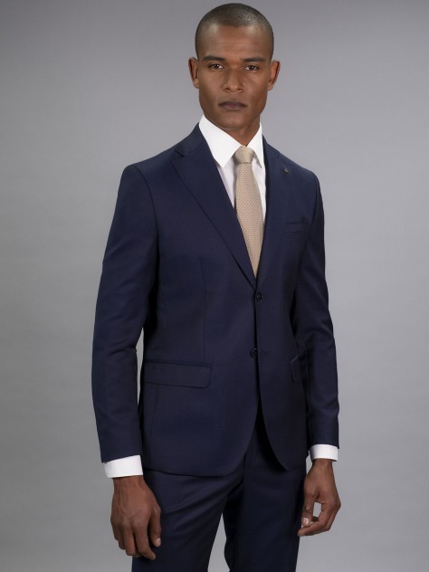 Tailored Fit Blue Stretch Jacket