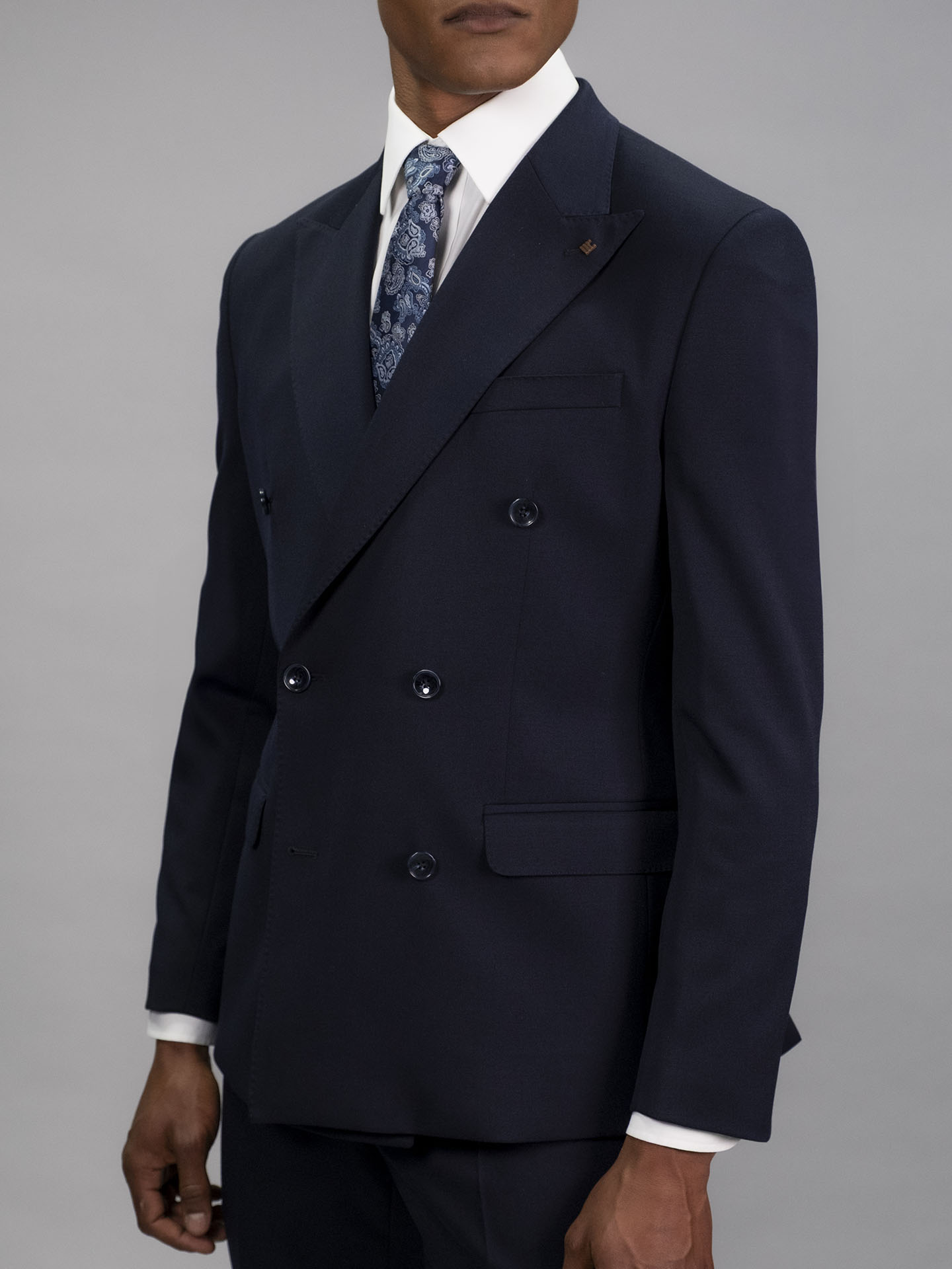 Tailored Fit Navy Blue Stretch Jacket