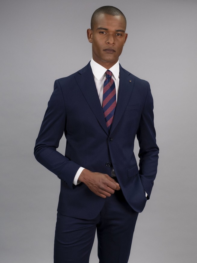 Tailored Fit Blue Italian Wool Suit