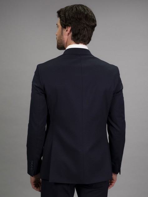 Tailored Fit Blue Stretch Jacket