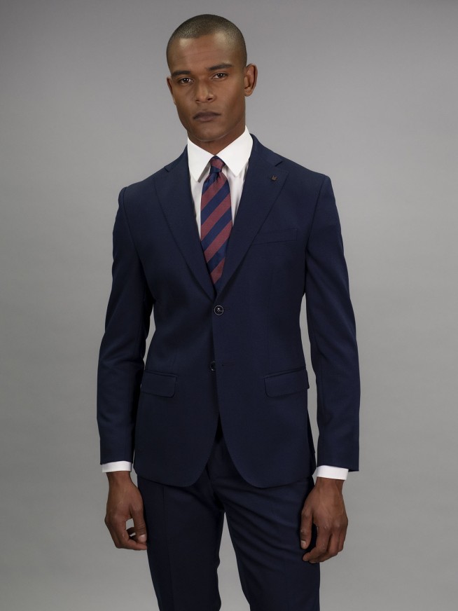 Tailored Fit Navy Blue    Italian Fabric  Jacket