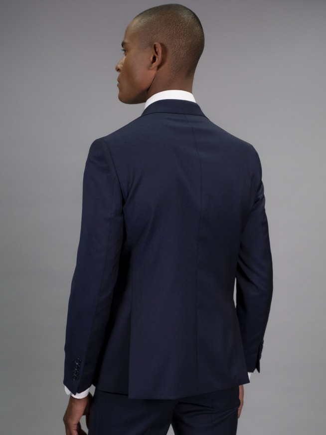 Tailored Fit Blue Stretch  Jacket